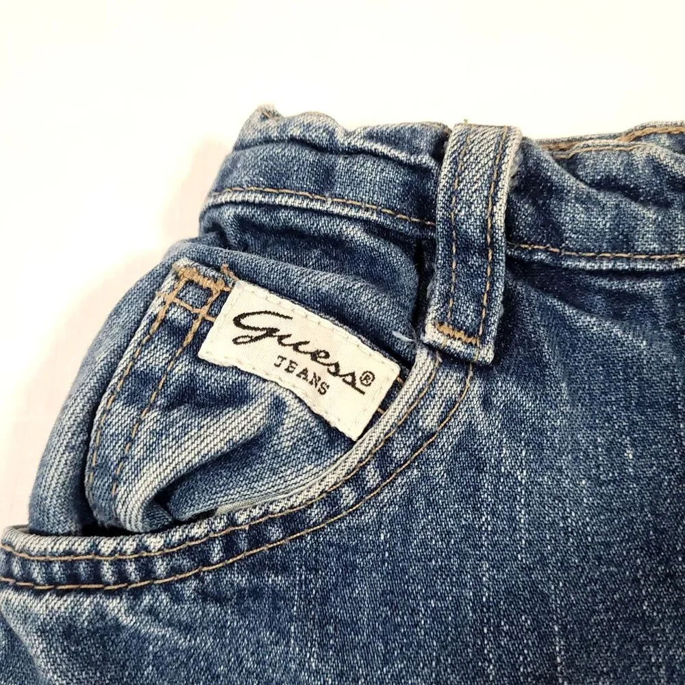 Baby Guess Vtg V back Carpenter Jeans 2T 2 years Denim Y2K 90s cargo GORP
